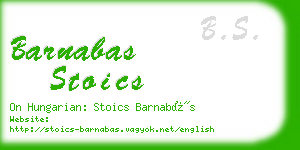 barnabas stoics business card